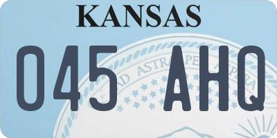 KS license plate 045AHQ