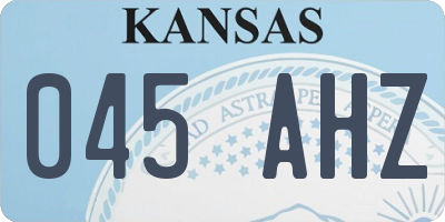 KS license plate 045AHZ