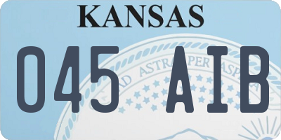 KS license plate 045AIB