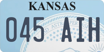 KS license plate 045AIH