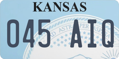 KS license plate 045AIQ