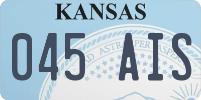 KS license plate 045AIS