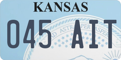 KS license plate 045AIT