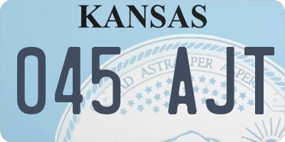 KS license plate 045AJT