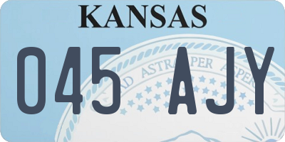 KS license plate 045AJY