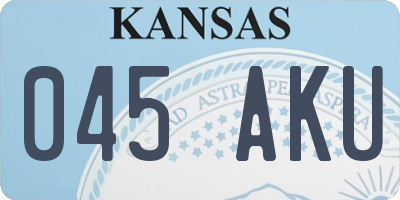 KS license plate 045AKU