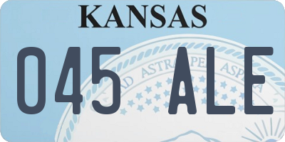 KS license plate 045ALE