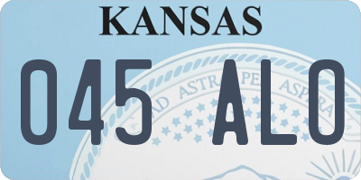 KS license plate 045ALO