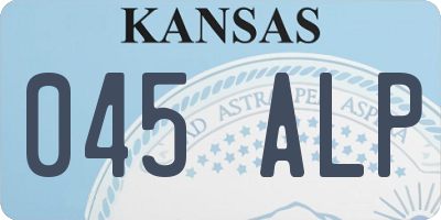 KS license plate 045ALP