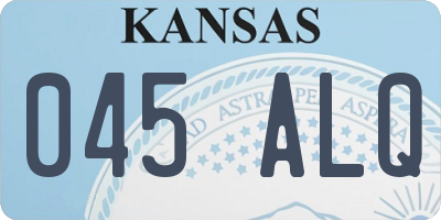 KS license plate 045ALQ