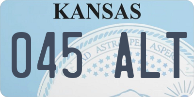 KS license plate 045ALT