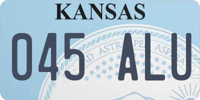 KS license plate 045ALU