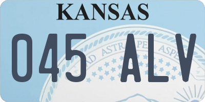 KS license plate 045ALV