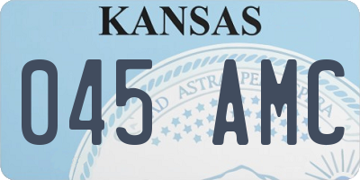 KS license plate 045AMC