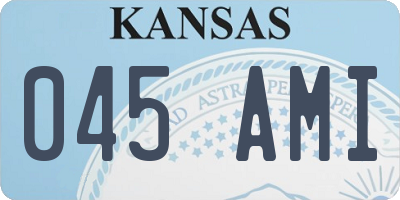 KS license plate 045AMI