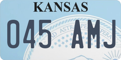 KS license plate 045AMJ