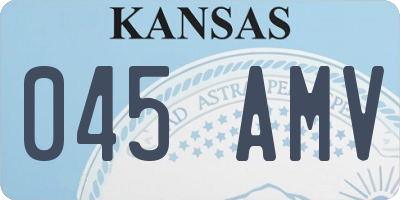 KS license plate 045AMV