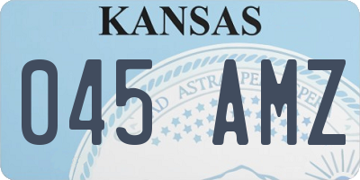 KS license plate 045AMZ