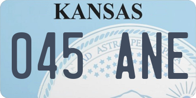 KS license plate 045ANE