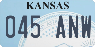 KS license plate 045ANW