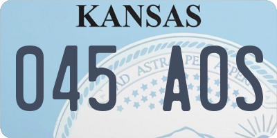KS license plate 045AOS