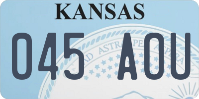 KS license plate 045AOU