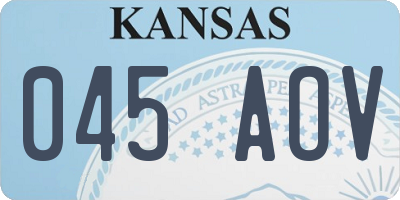 KS license plate 045AOV