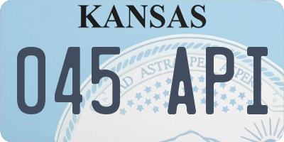 KS license plate 045API
