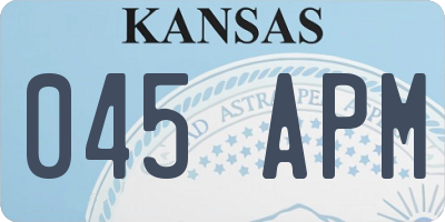 KS license plate 045APM