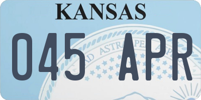 KS license plate 045APR