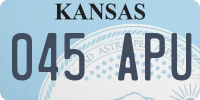 KS license plate 045APU
