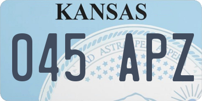 KS license plate 045APZ