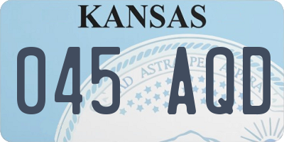 KS license plate 045AQD