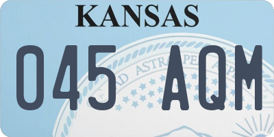 KS license plate 045AQM