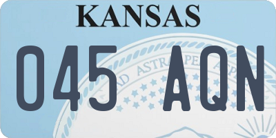 KS license plate 045AQN