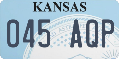 KS license plate 045AQP