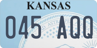 KS license plate 045AQQ