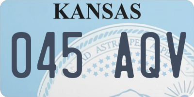 KS license plate 045AQV