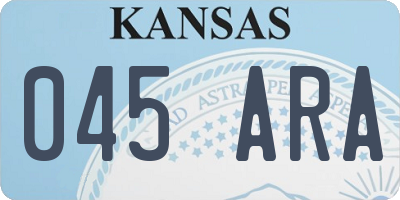 KS license plate 045ARA