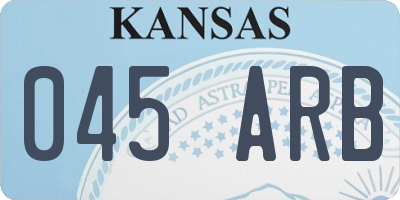KS license plate 045ARB