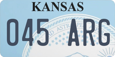 KS license plate 045ARG