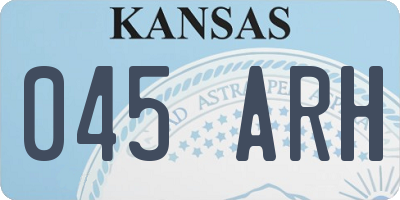 KS license plate 045ARH