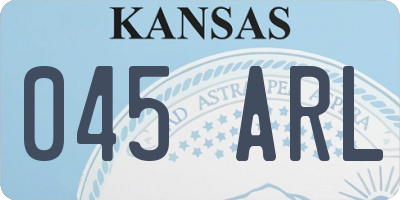 KS license plate 045ARL