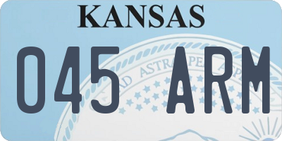 KS license plate 045ARM