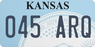 KS license plate 045ARQ