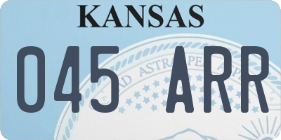 KS license plate 045ARR