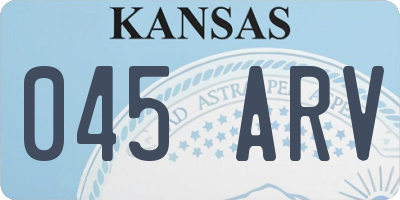 KS license plate 045ARV