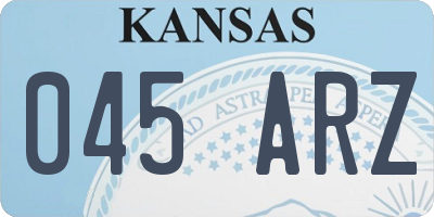 KS license plate 045ARZ