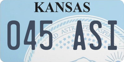 KS license plate 045ASI
