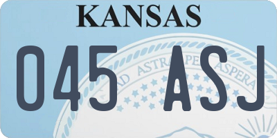 KS license plate 045ASJ